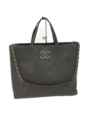 Chanel 2-Way Bag Caviar Leather Black